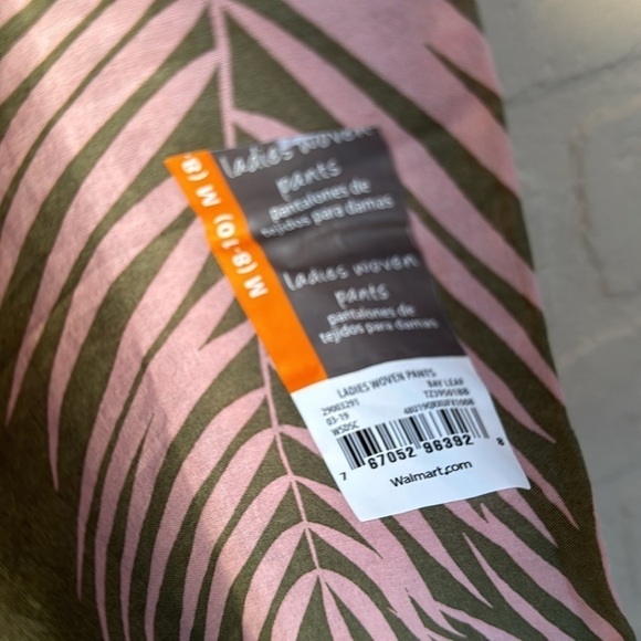 Pajama pants leaf palm pattern‎ medium drawstring NEW lounge pjs - Picture 4 of 4